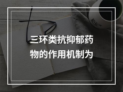 三环类抗抑郁药物的作用机制为