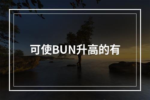 可使BUN升高的有