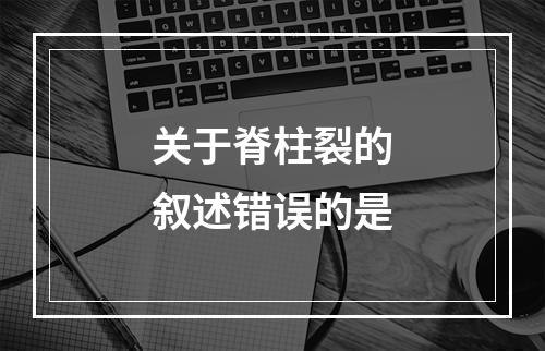 关于脊柱裂的叙述错误的是