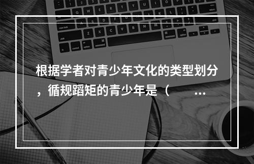 根据学者对青少年文化的类型划分，循规蹈矩的青少年是（　　）的