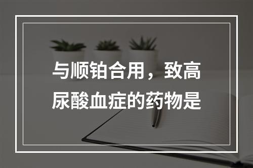 与顺铂合用，致高尿酸血症的药物是