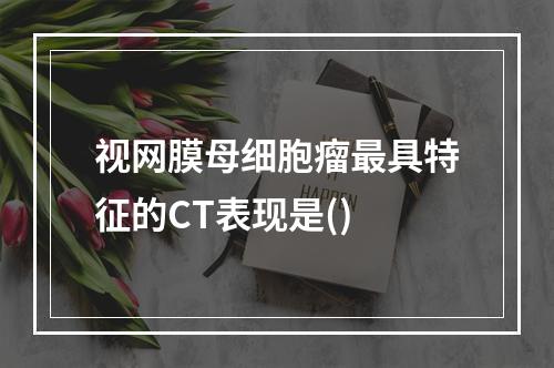 视网膜母细胞瘤最具特征的CT表现是()