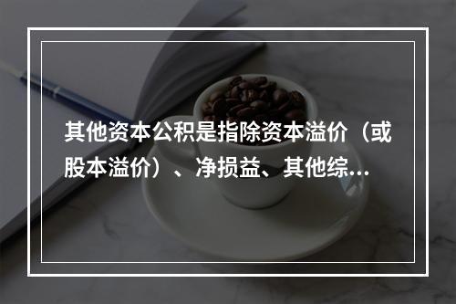 其他资本公积是指除资本溢价（或股本溢价）、净损益、其他综合收