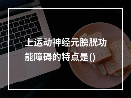 上运动神经元膀胱功能障碍的特点是()