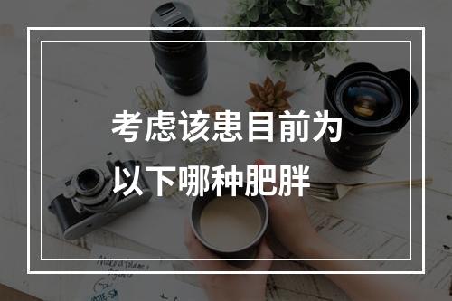 考虑该患目前为以下哪种肥胖