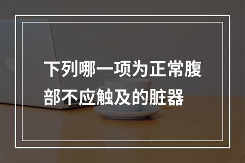 下列哪一项为正常腹部不应触及的脏器