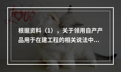 根据资料（1），关于领用自产产品用于在建工程的相关说法中，正