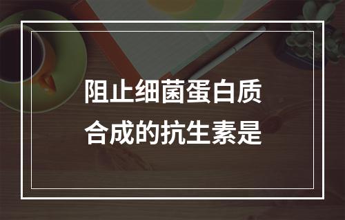 阻止细菌蛋白质合成的抗生素是