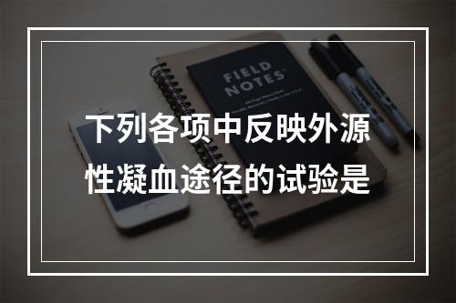 下列各项中反映外源性凝血途径的试验是