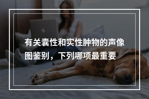 有关囊性和实性肿物的声像图鉴别，下列哪项最重要