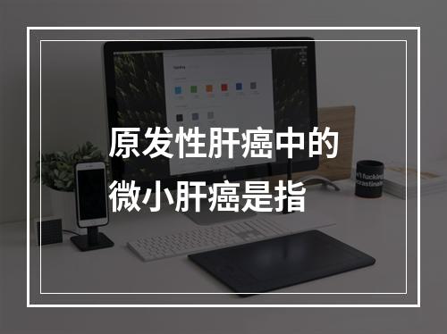 原发性肝癌中的微小肝癌是指