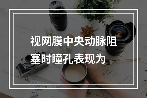 视网膜中央动脉阻塞时瞳孔表现为