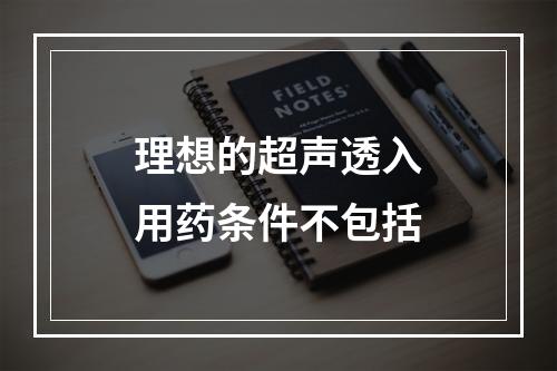 理想的超声透入用药条件不包括