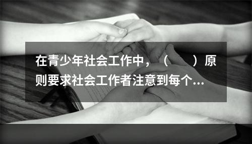 在青少年社会工作中，（　　）原则要求社会工作者注意到每个青少