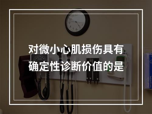 对微小心肌损伤具有确定性诊断价值的是