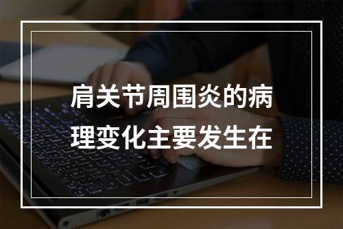 肩关节周围炎的病理变化主要发生在