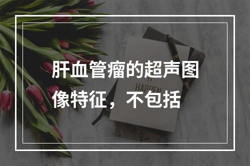 肝血管瘤的超声图像特征，不包括