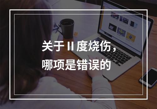 关于Ⅱ度烧伤，哪项是错误的