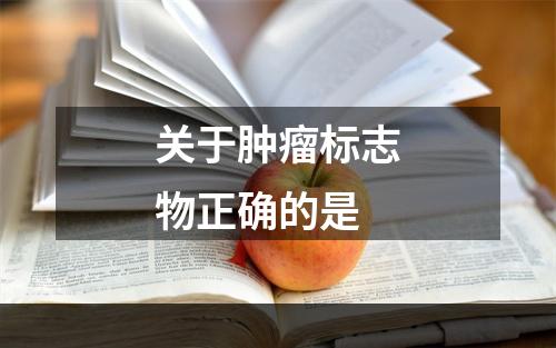 关于肿瘤标志物正确的是