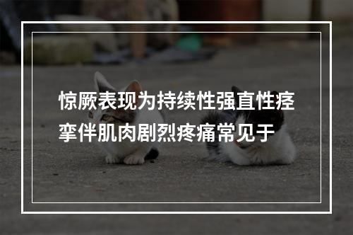 惊厥表现为持续性强直性痉挛伴肌肉剧烈疼痛常见于