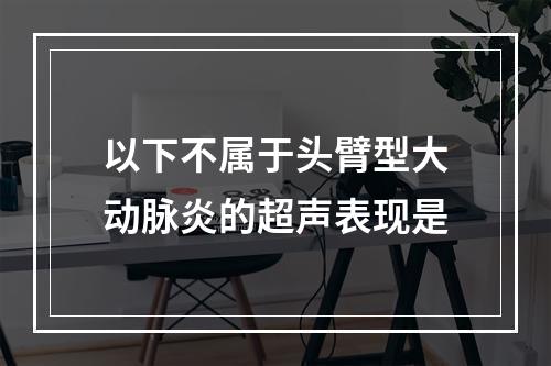 以下不属于头臂型大动脉炎的超声表现是