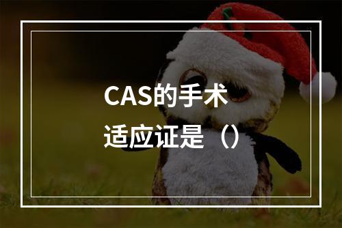 CAS的手术适应证是（）