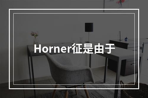 Horner征是由于