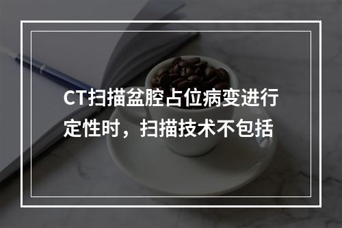 CT扫描盆腔占位病变进行定性时，扫描技术不包括