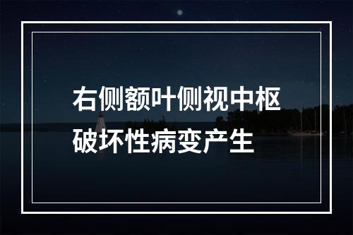 右侧额叶侧视中枢破坏性病变产生