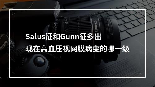 Salus征和Gunn征多出现在高血压视网膜病变的哪一级