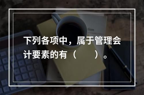 下列各项中，属于管理会计要素的有（　　）。