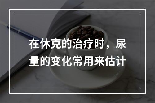 在休克的治疗时，尿量的变化常用来估计