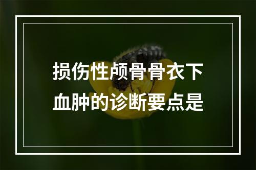 损伤性颅骨骨衣下血肿的诊断要点是