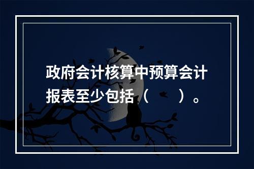 政府会计核算中预算会计报表至少包括（　　）。