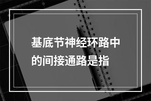 基底节神经环路中的间接通路是指