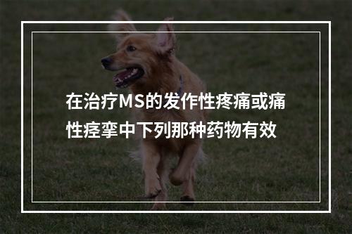 在治疗MS的发作性疼痛或痛性痉挛中下列那种药物有效