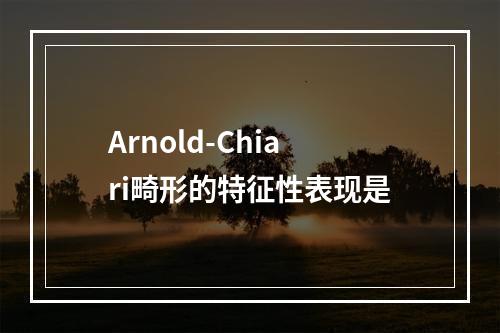 Arnold-Chiari畸形的特征性表现是