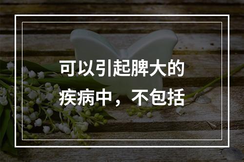 可以引起脾大的疾病中，不包括