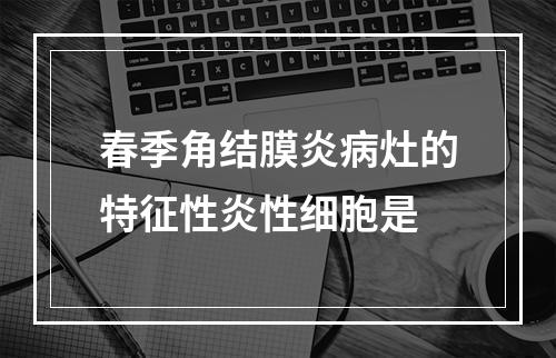 春季角结膜炎病灶的特征性炎性细胞是