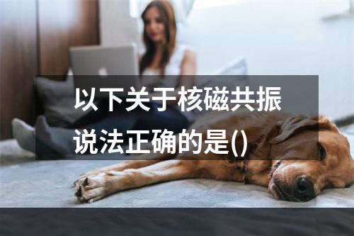 以下关于核磁共振说法正确的是()