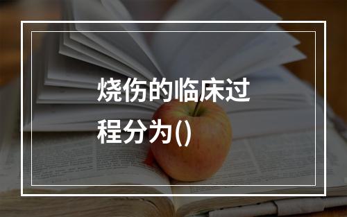 烧伤的临床过程分为()