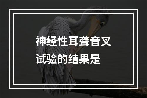 神经性耳聋音叉试验的结果是