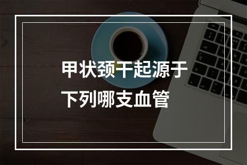 甲状颈干起源于下列哪支血管