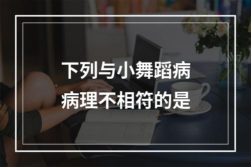 下列与小舞蹈病病理不相符的是