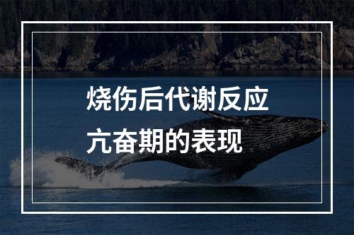 烧伤后代谢反应亢奋期的表现