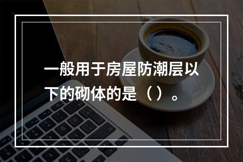 一般用于房屋防潮层以下的砌体的是（ ）。