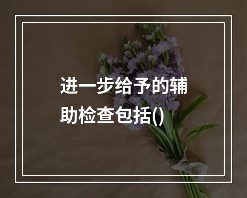 进一步给予的辅助检查包括()