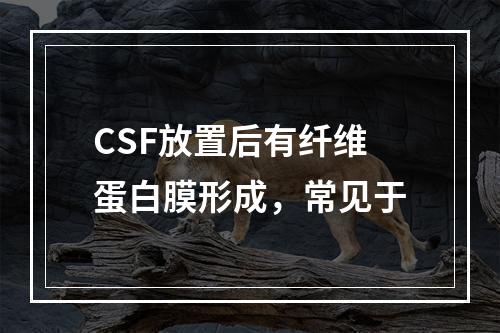 CSF放置后有纤维蛋白膜形成，常见于