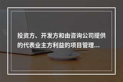 投资方、开发方和由咨询公司提供的代表业主方利益的项目管理服务