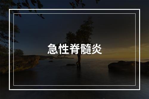 急性脊髓炎